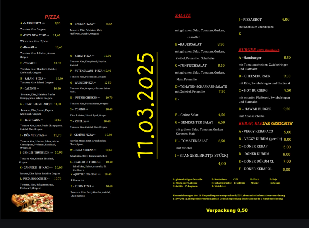 Menu Dönnerstag Pizzeria-2